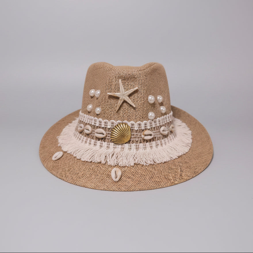 Seaside Fedora Hat - Brown