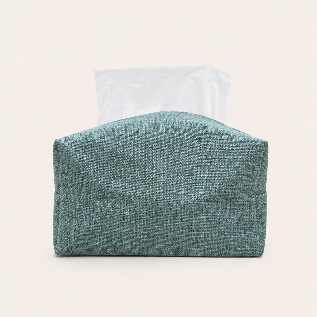 Jute tissue box cover
