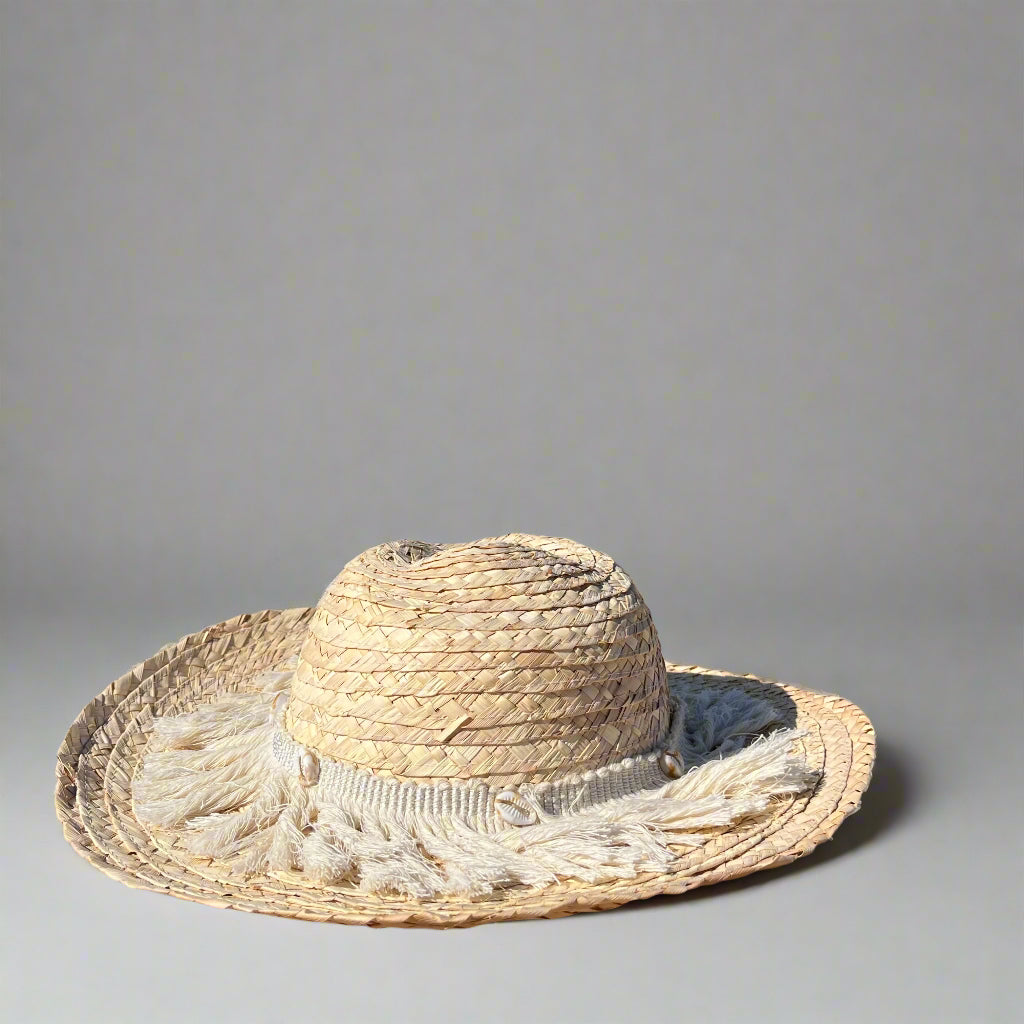 White fringes hat