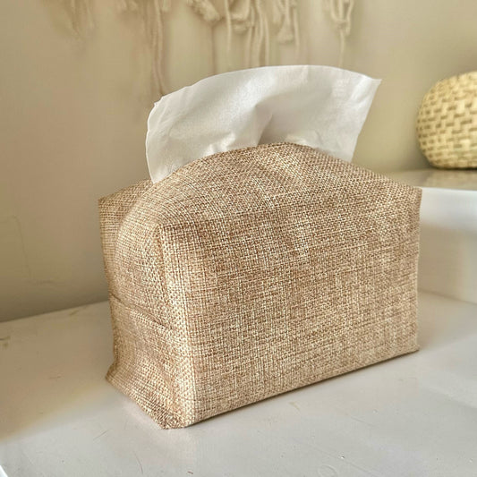 Jute tissue box cover - Set