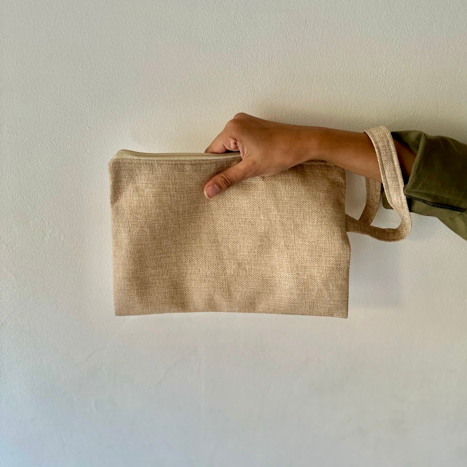 Jute rectangular clutch – Khoos