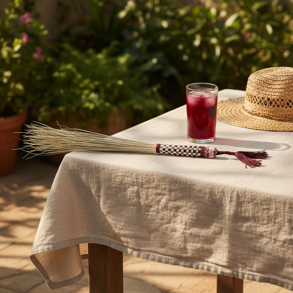 Manasha traditional palm hand broom — Khoos