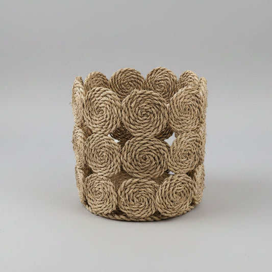 Rope rosette decorative basket by Khoos