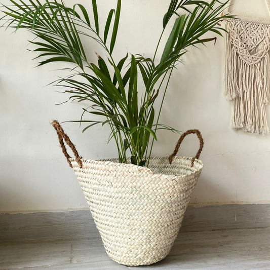 Large basket with coir handles
