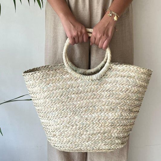 Round ring handle bag