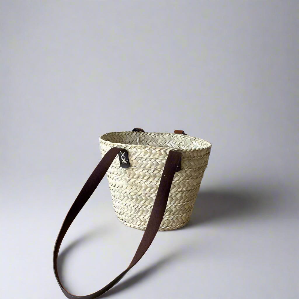Tuta plus - palm tote with leather handles