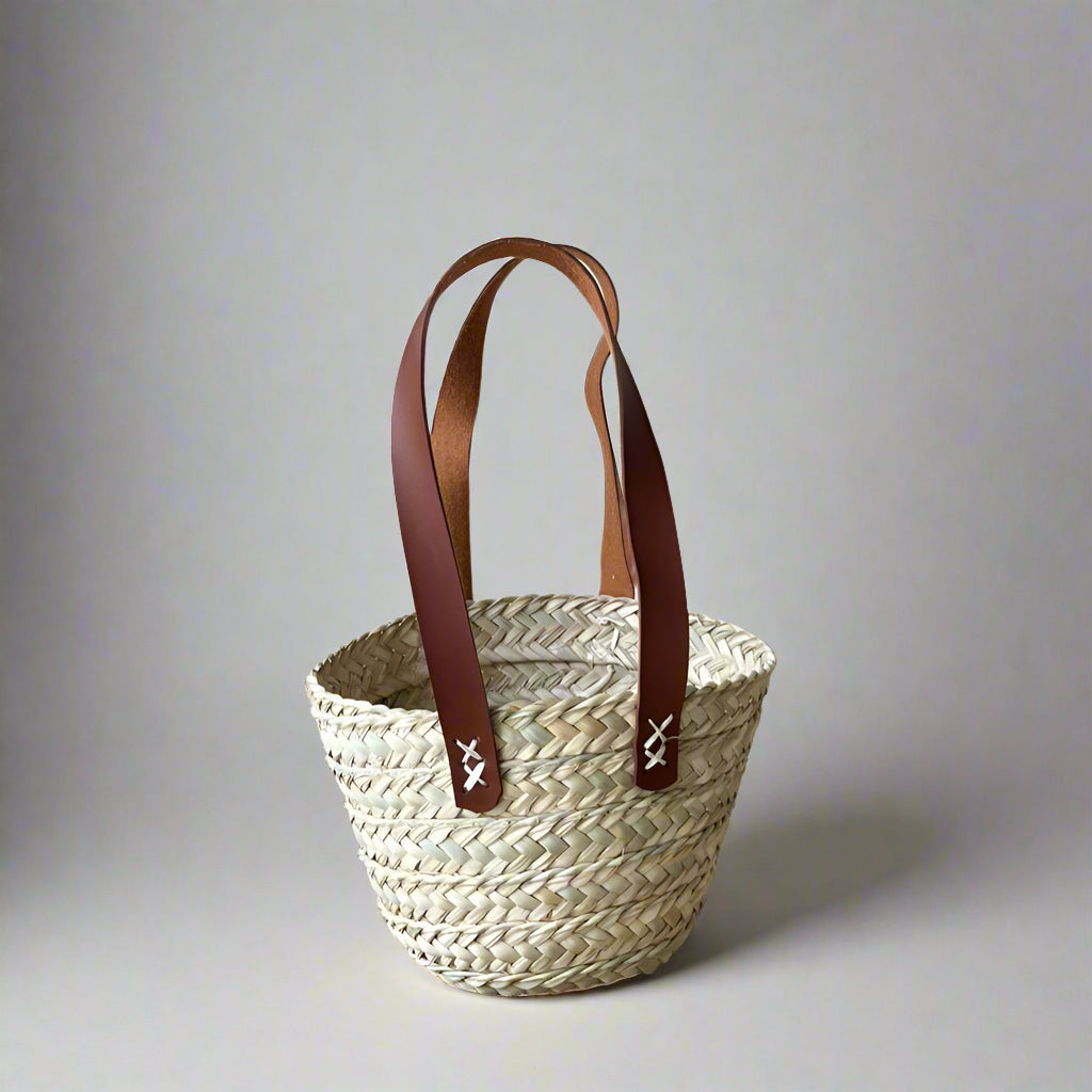 Tuta palm tote with leather handles