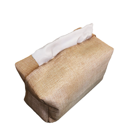 غطاء علبة مناديل الجوت