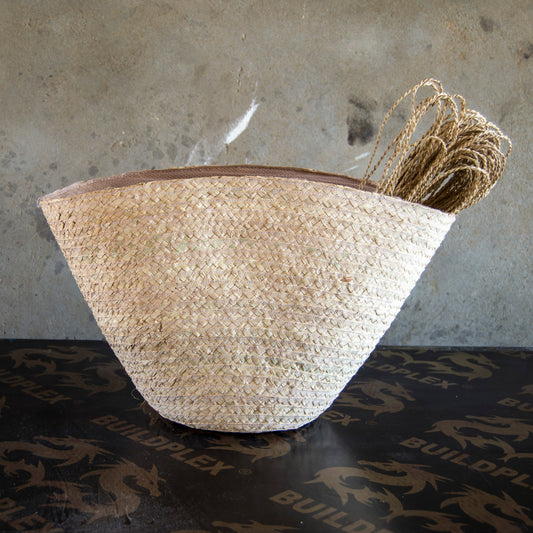 Light braid raw beach bag