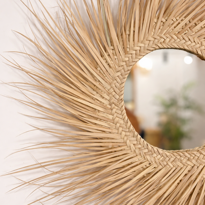 Boho Palm Sunburst Mirror
