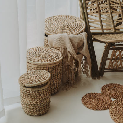 Memphis modular woven baskets, view 2 — Khoos