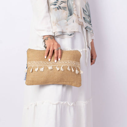Dantel Jute Clutch