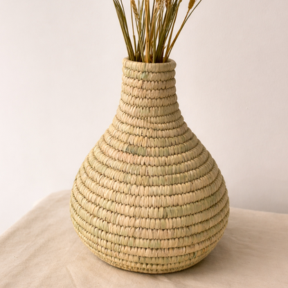 Weave patterned palm vase, view 4 — Khoos