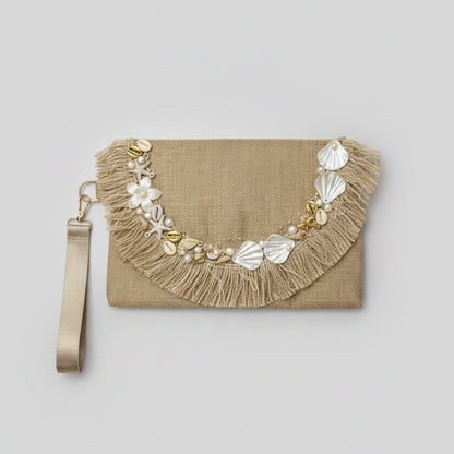 Pearl Fringe Clutch