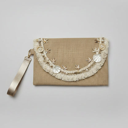 Pearl Fringe Clutch
