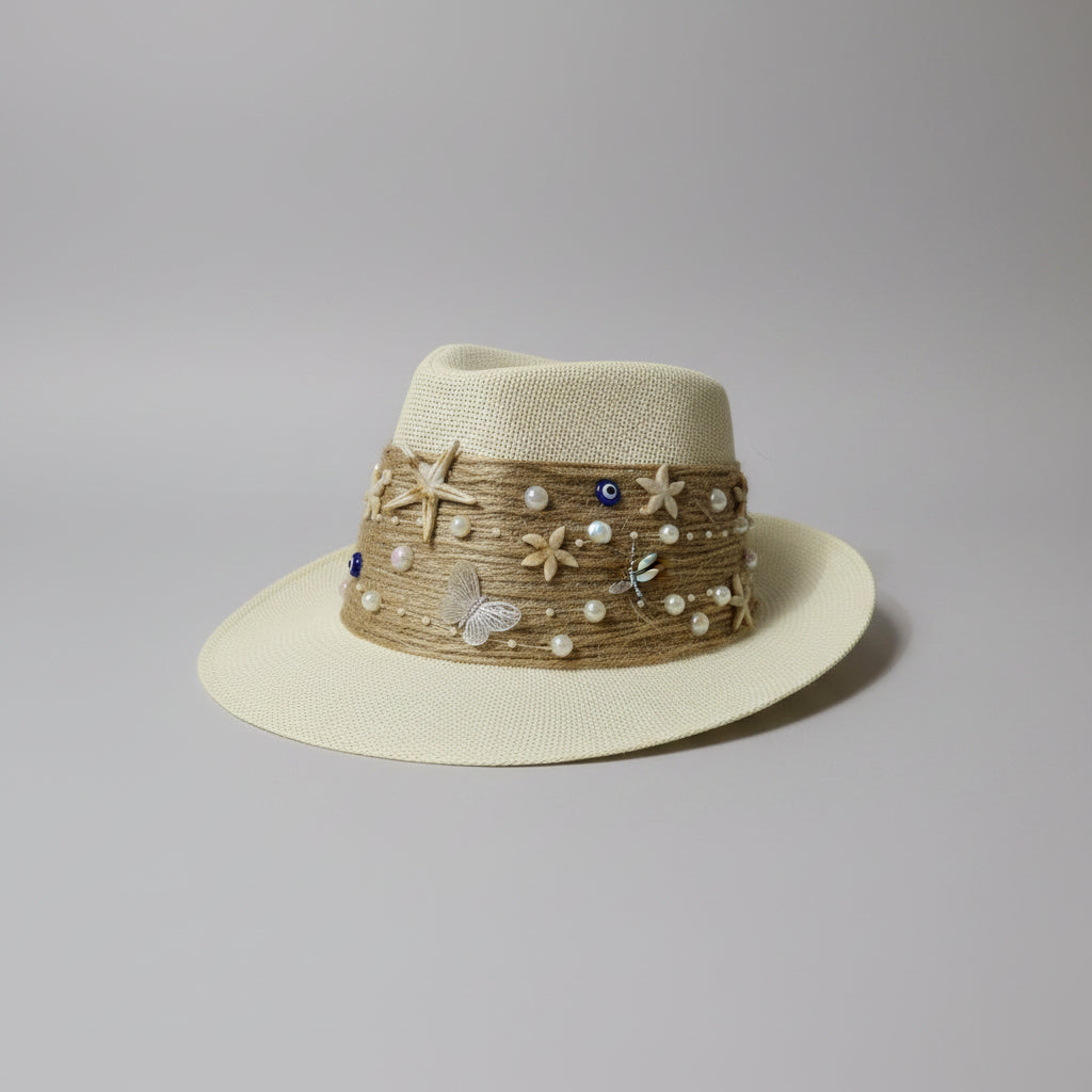 Seaside Fedora Hat - Off-white