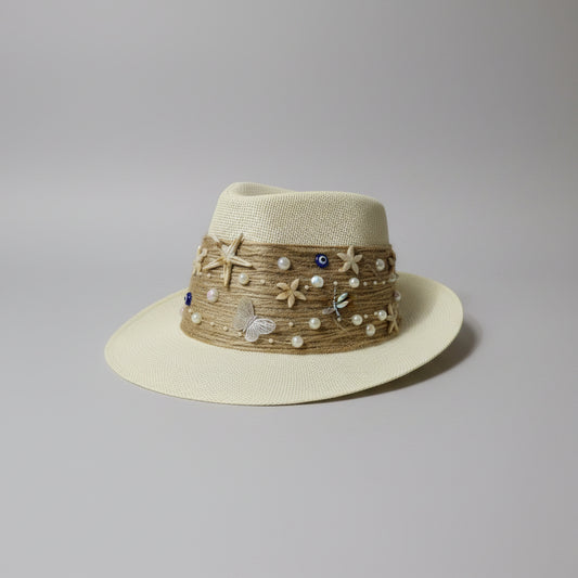 Seaside Fedora Hat - Off-white