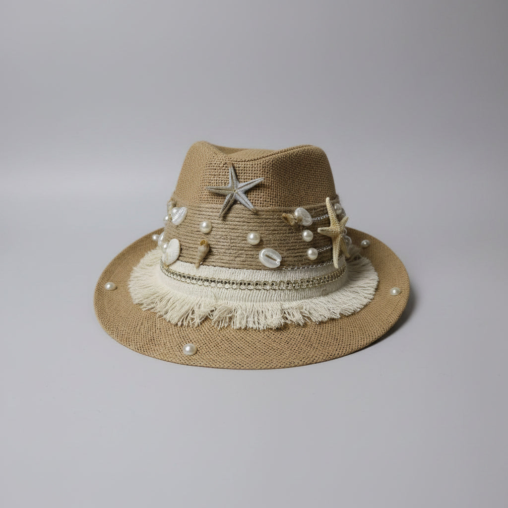 Seaside Fedora Hat - Brown
