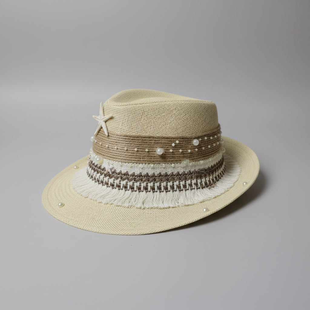 Seaside Fedora Hat - Beige