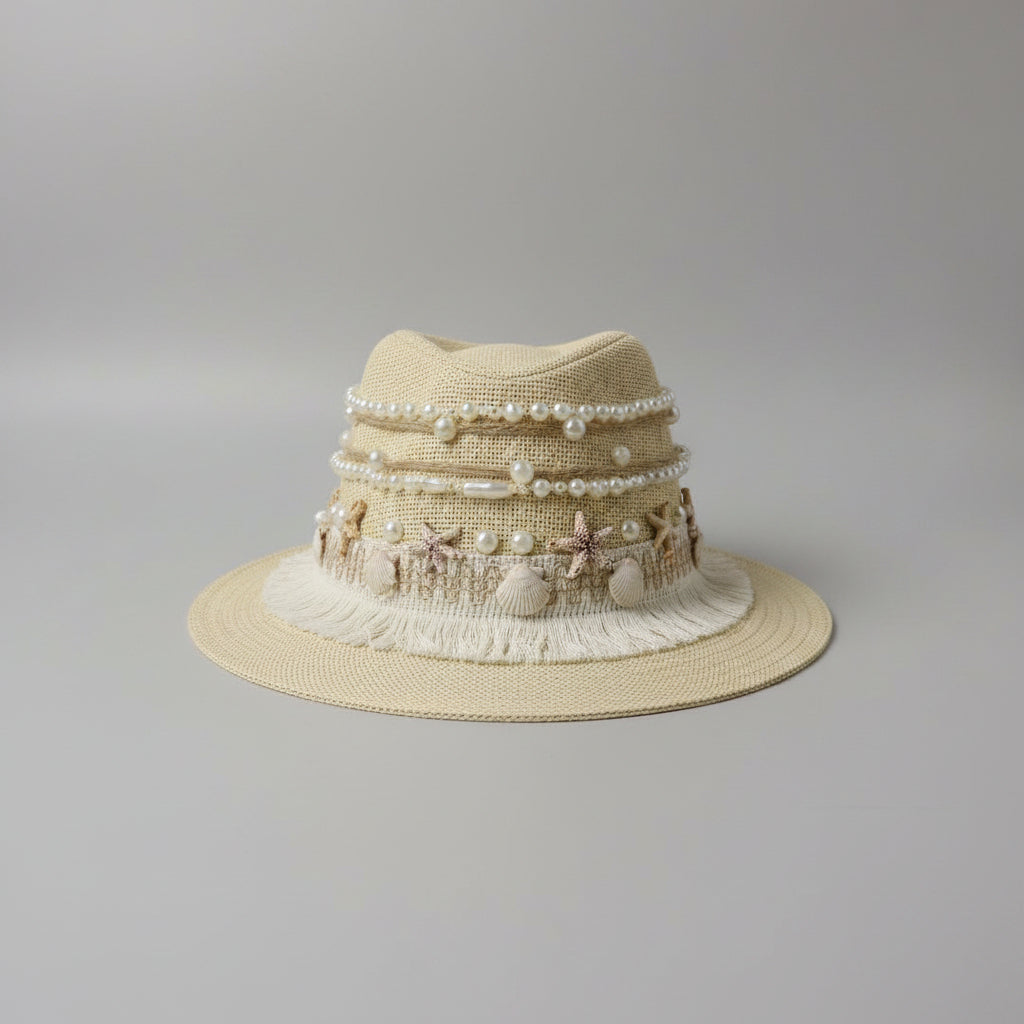 Seaside Fedora Hat - Beige