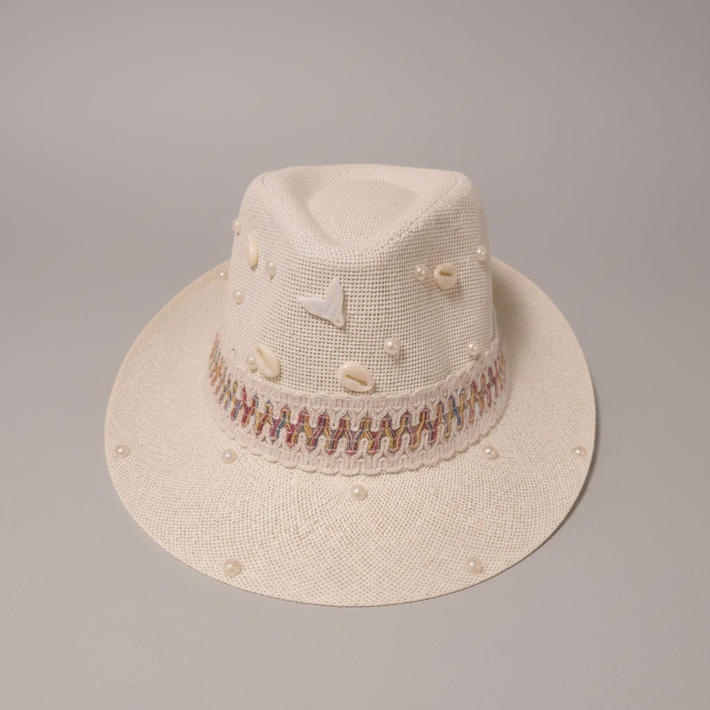 Seaside Fedora Hat - Off-white