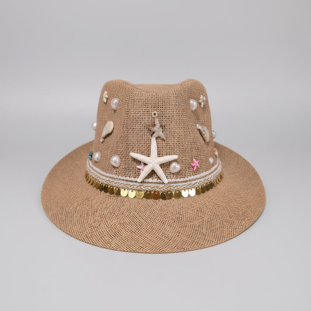 Seaside Fedora Hat - Brown
