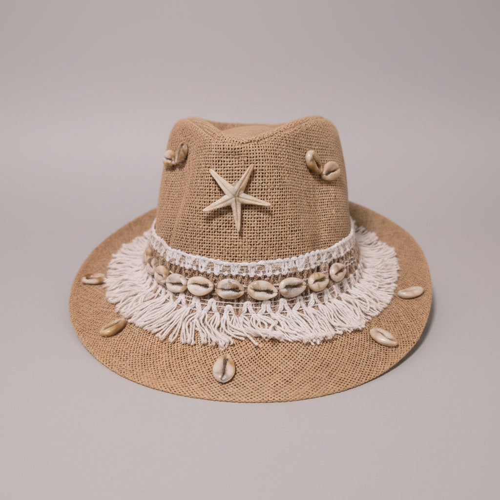Seaside Fedora Hat - Brown