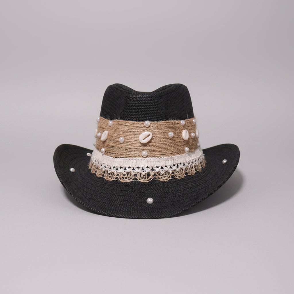 Seaside Fedora Hat - Black