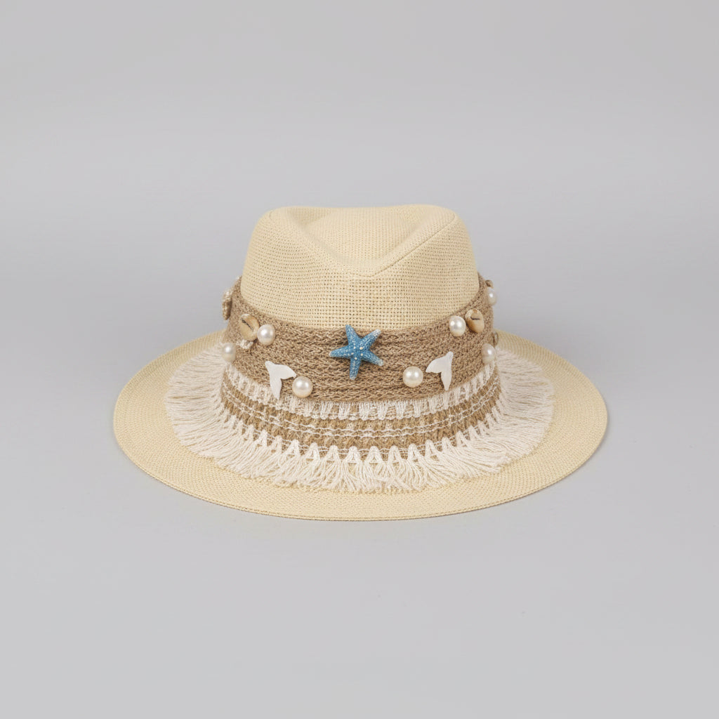 Seaside Fedora Hat - Beige