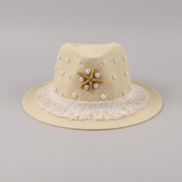 Seaside Fedora Hat - Beige