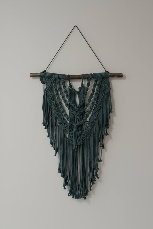 Dark Olive Macramé Wall Hanging