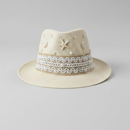 Seaside Fedora Hat - Beige