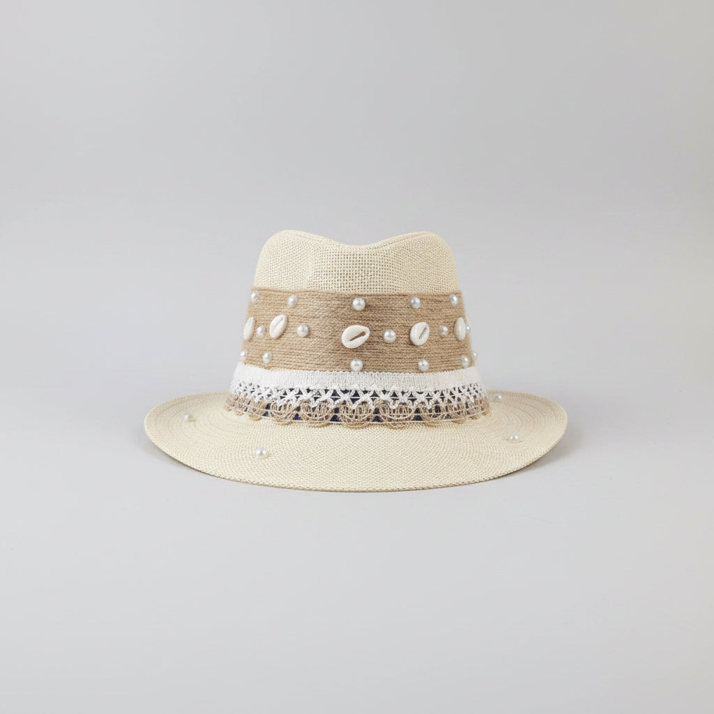 Seaside Fedora Hat - Beige