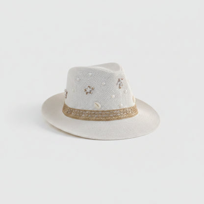 Seaside Fedora Hat - Off-white