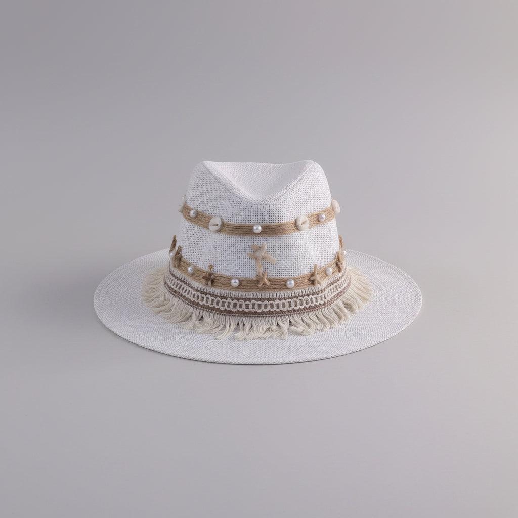 Seaside Fedora Hat - White