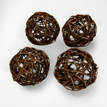 NEST decorative woven palm balls, view 2 — Khoos