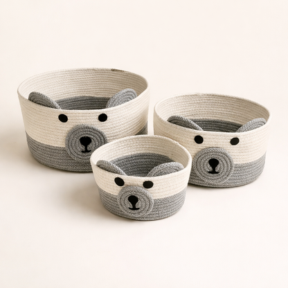 Little Bear Storage Basket Set of 3