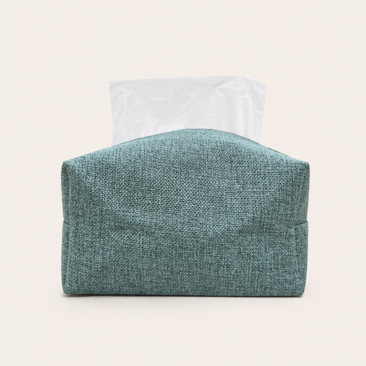 Jute tissue box cover