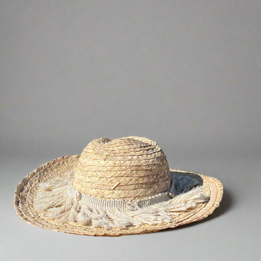 White fringes hat