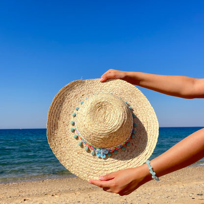 Aqua bloom hat