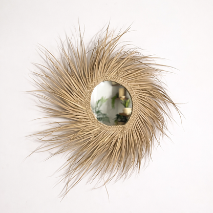 Boho Palm Sunburst Mirror