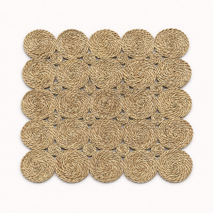 Halfa Geometric Patchwork Square Rug