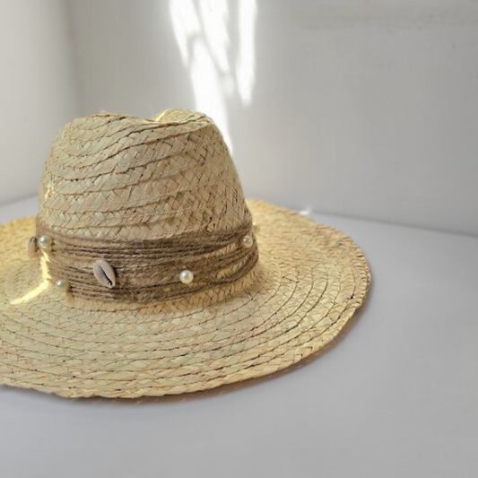 Coastal Chic Palm Leaves Hat