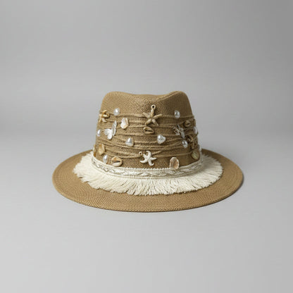 Seaside Fedora Hat - Brown