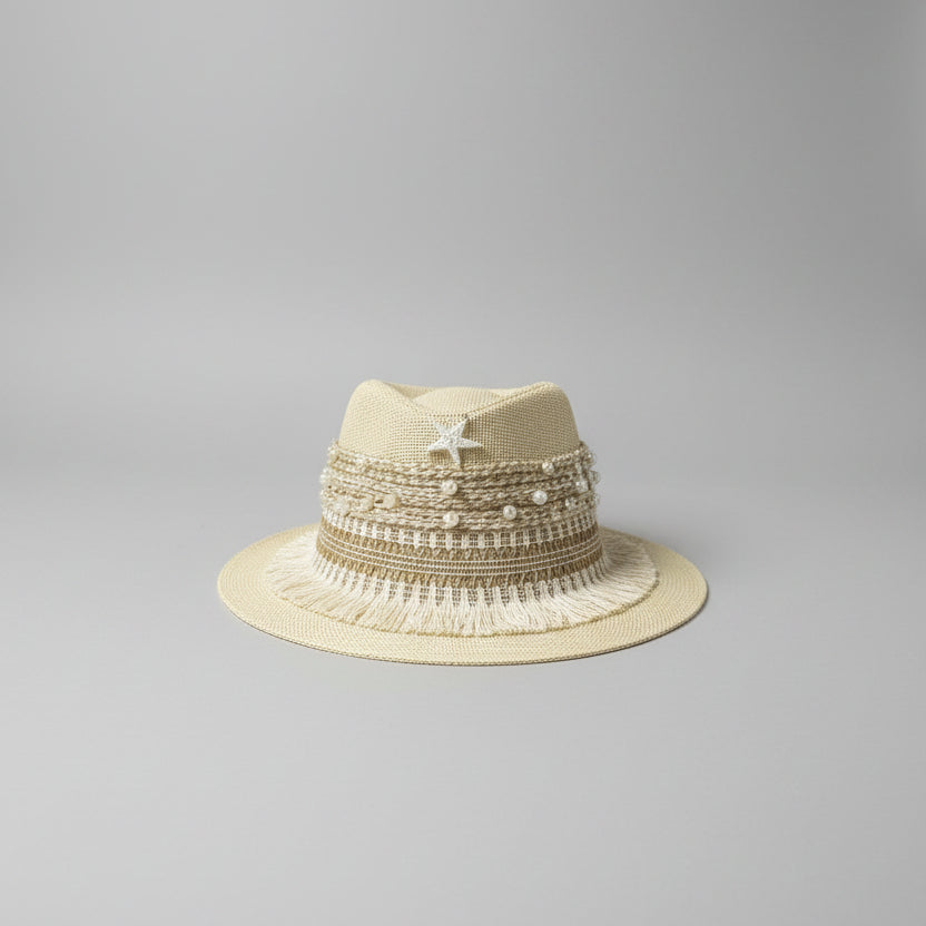 Seaside Fedora Hat - Beige