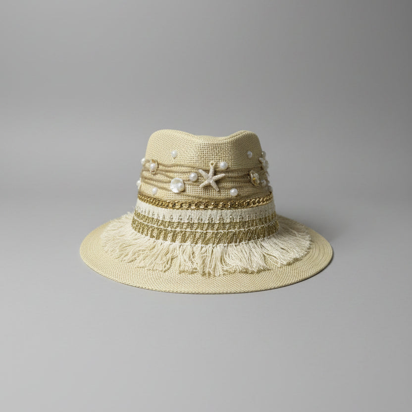 Seaside Fedora Hat - Beige