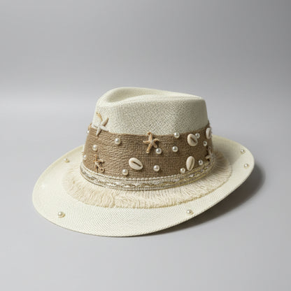 Seaside Fedora Hat - Off-white