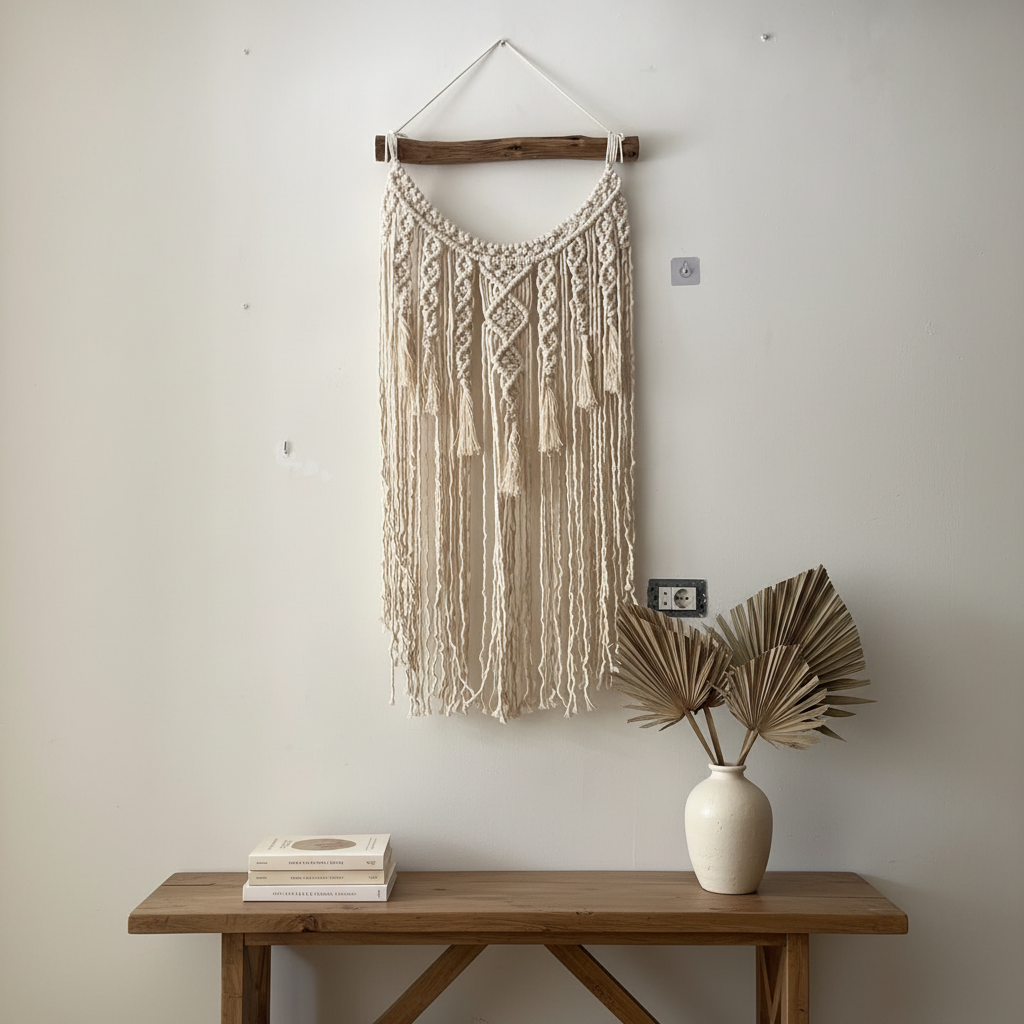 Tales of Thread macrame wall hanging, handmade in Egypt by Khoos