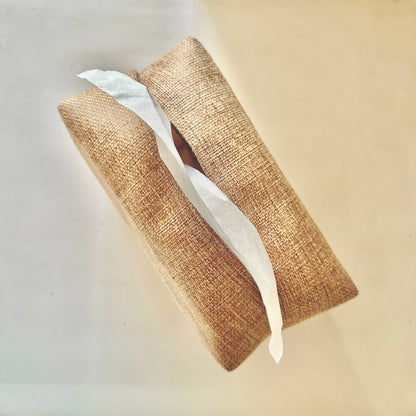 Jute tissue box cover