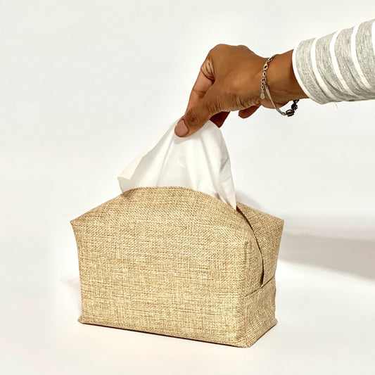 Jute tissue box cover - Set